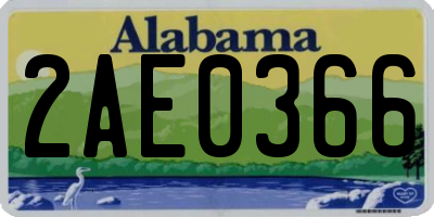 AL license plate 2AE0366