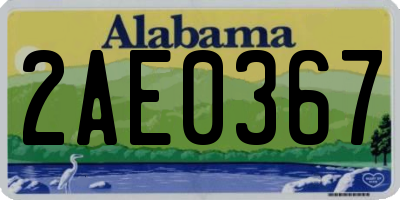 AL license plate 2AE0367