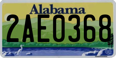 AL license plate 2AE0368