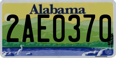 AL license plate 2AE0370