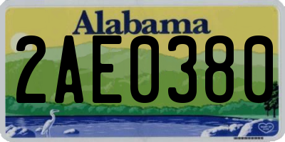 AL license plate 2AE0380