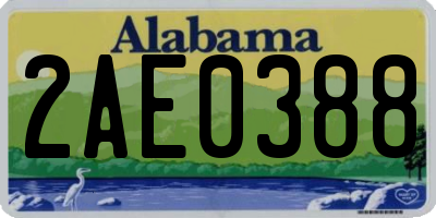 AL license plate 2AE0388