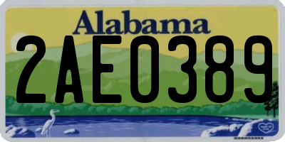 AL license plate 2AE0389