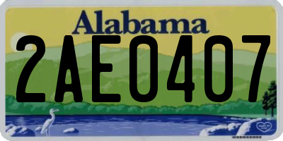 AL license plate 2AE0407