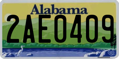 AL license plate 2AE0409