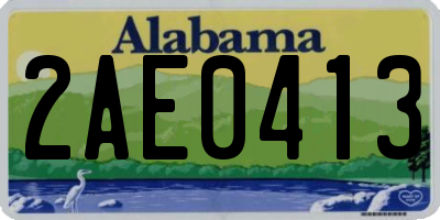 AL license plate 2AE0413