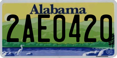 AL license plate 2AE0420