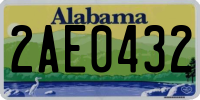 AL license plate 2AE0432
