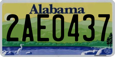 AL license plate 2AE0437