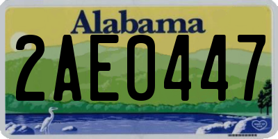 AL license plate 2AE0447