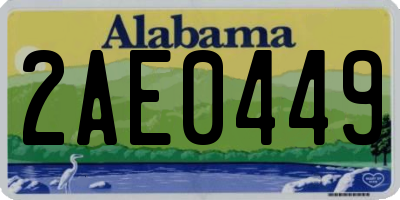 AL license plate 2AE0449