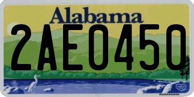 AL license plate 2AE0450