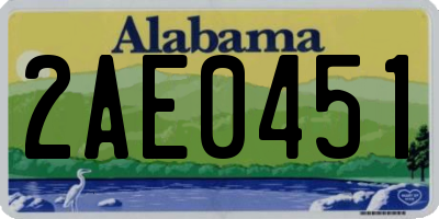 AL license plate 2AE0451