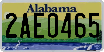 AL license plate 2AE0465