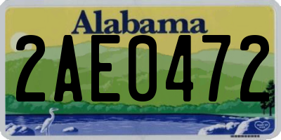 AL license plate 2AE0472
