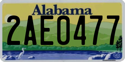 AL license plate 2AE0477