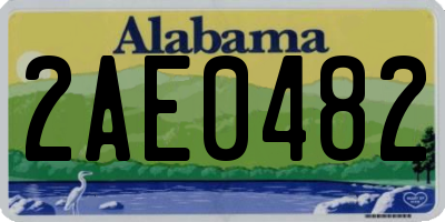 AL license plate 2AE0482