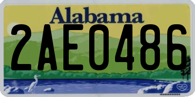 AL license plate 2AE0486