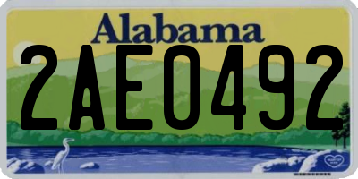 AL license plate 2AE0492