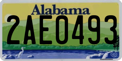 AL license plate 2AE0493