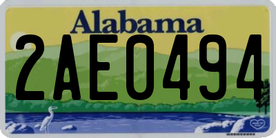 AL license plate 2AE0494