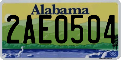 AL license plate 2AE0504