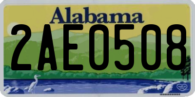 AL license plate 2AE0508