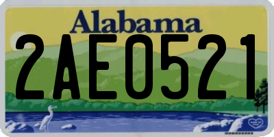AL license plate 2AE0521