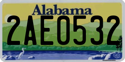 AL license plate 2AE0532