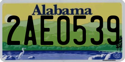 AL license plate 2AE0539
