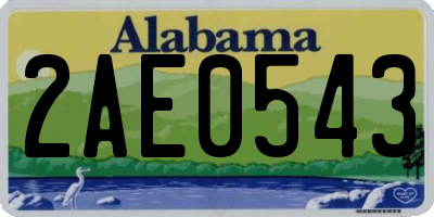 AL license plate 2AE0543