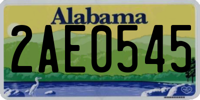 AL license plate 2AE0545