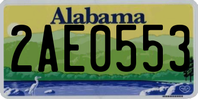 AL license plate 2AE0553