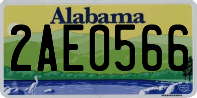 AL license plate 2AE0566