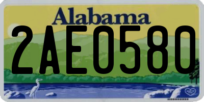 AL license plate 2AE0580