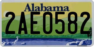 AL license plate 2AE0582