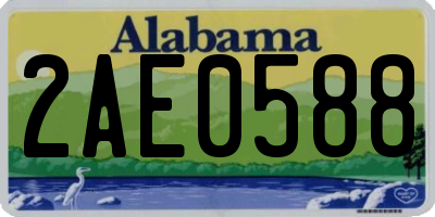 AL license plate 2AE0588