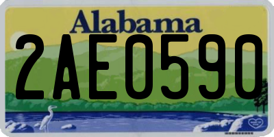 AL license plate 2AE0590
