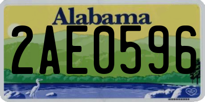 AL license plate 2AE0596