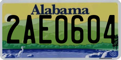 AL license plate 2AE0604