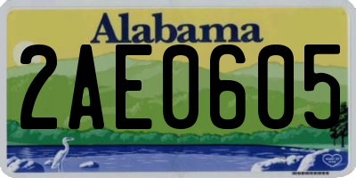 AL license plate 2AE0605