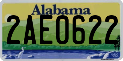 AL license plate 2AE0622