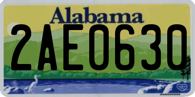 AL license plate 2AE0630