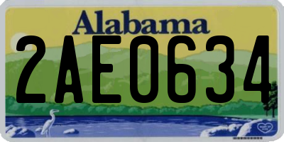 AL license plate 2AE0634