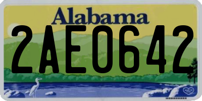 AL license plate 2AE0642