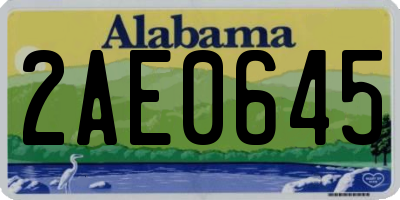 AL license plate 2AE0645