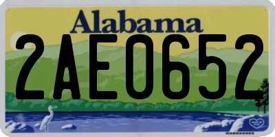 AL license plate 2AE0652