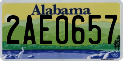 AL license plate 2AE0657