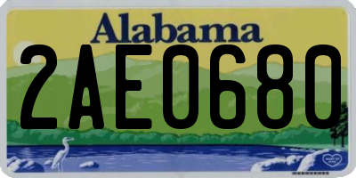 AL license plate 2AE0680