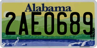 AL license plate 2AE0689